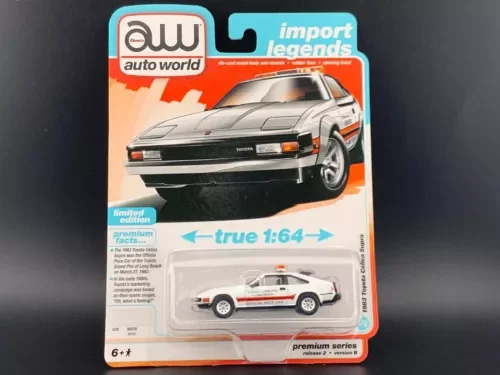 Dronehint Auto World 1983 Toyota Celica Supra Toyota GP Of Long Beach AWSP166 B 1/64 Toy