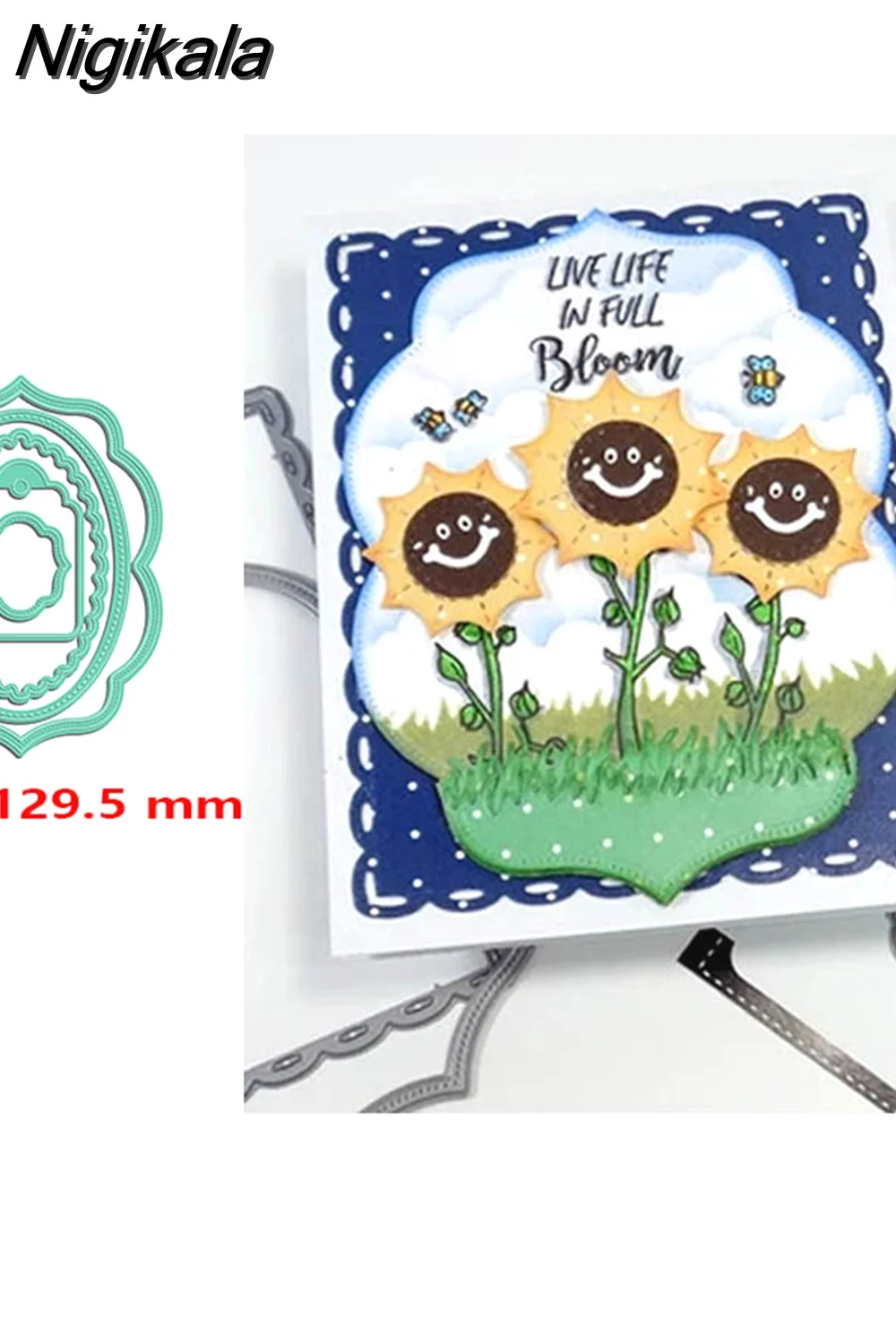 Nigikala Square Circle Oval Heart Frame Butterfly Border Cutting Dies for DIY Scrapbooking Valentine's Cards Crafts New 2023