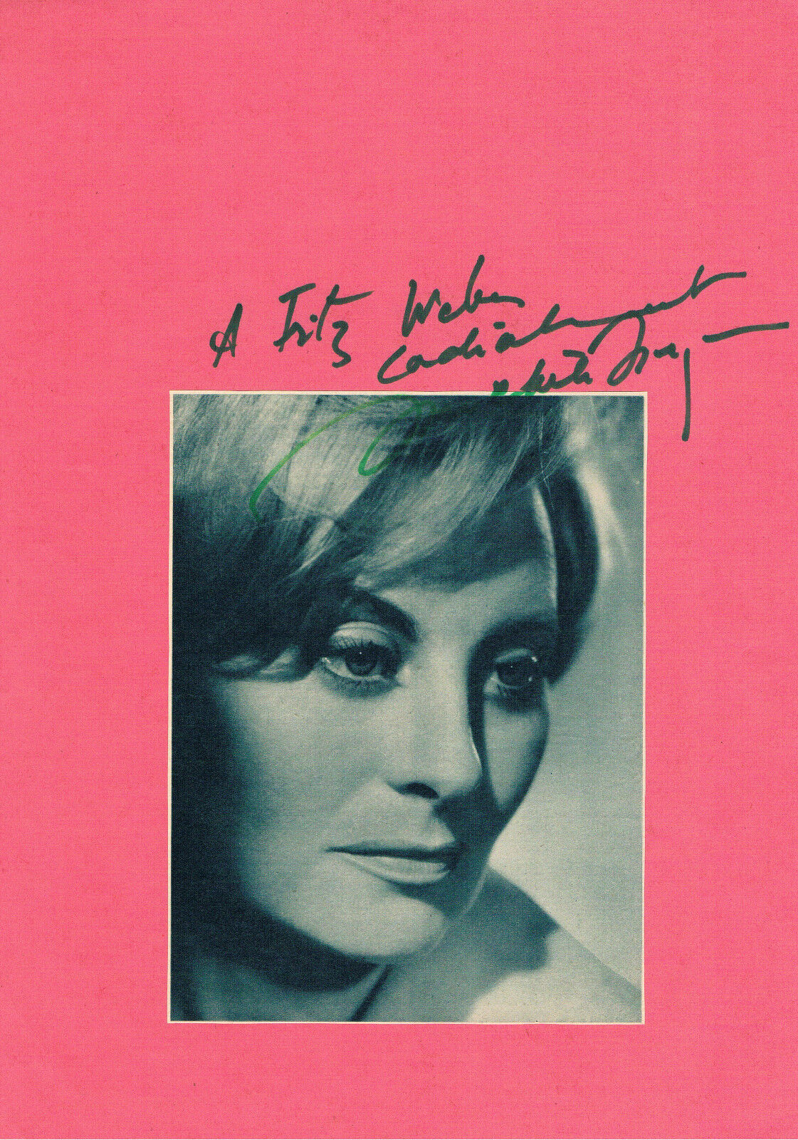 Michèle Morgan 1920-2016 genuine autograph 8x12