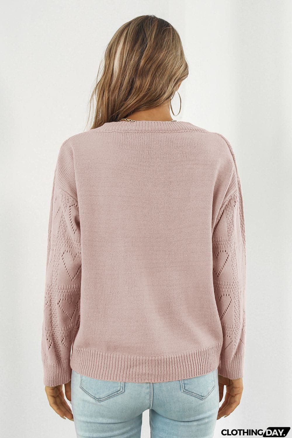 V-Neck Drop Shoulder Sweater