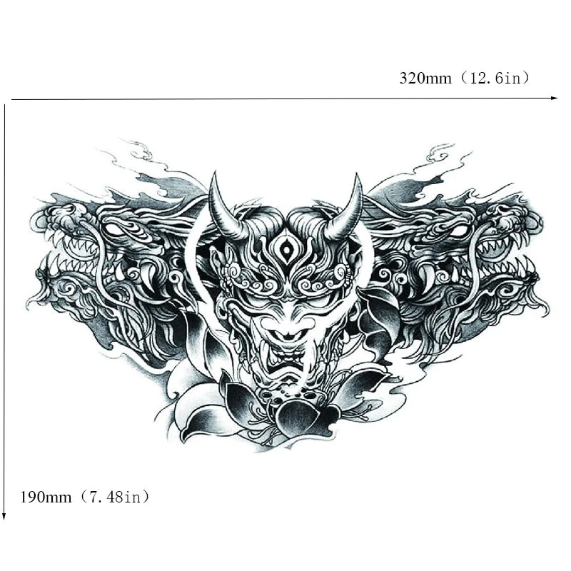 Temporary Tattoos For Men Shoulder Tattoos Large Chest Body Sexy Tattoo Sticker Waterproof Fake Arm Tatoo