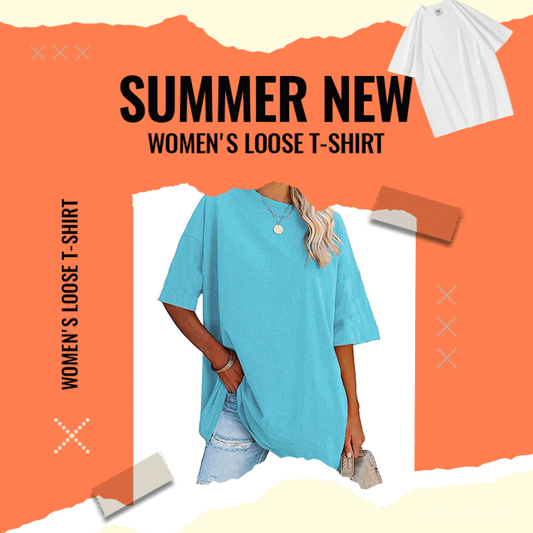 T-shirt ample d'été pour femmes（Achetez en 2  Livraison gratuite）