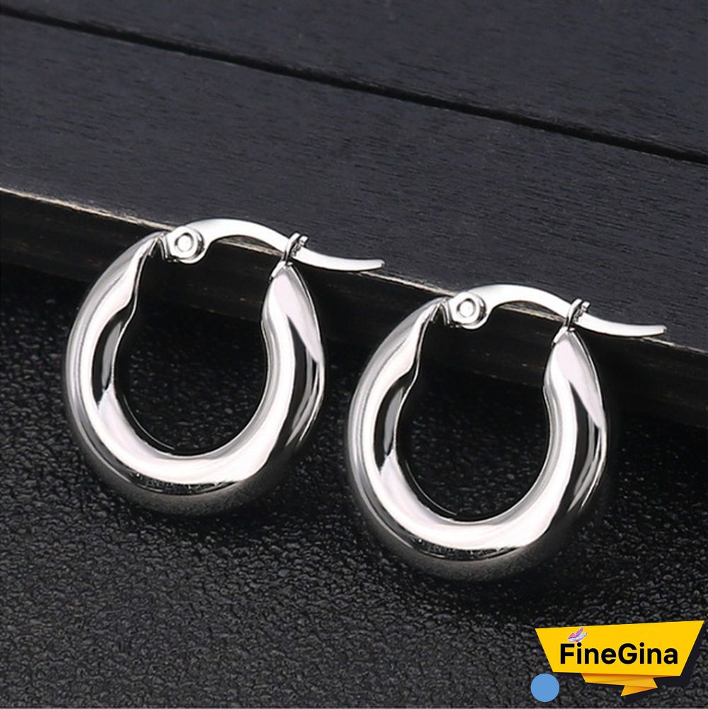 18K Solid Yellow Gold White Gold Drop Dangle Earrings For Women Jewelry