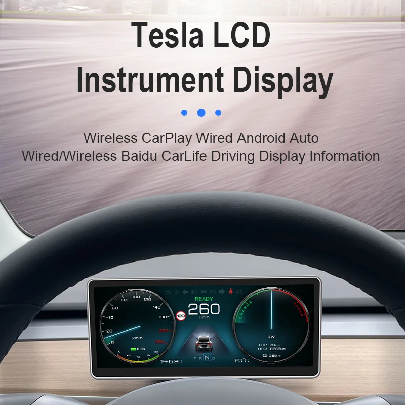 Teslaunch 5,16-Zoll-Mini-Dash-Screen-Display für Tesla Model 3/Y - Model 3  2017-2023.08 / AMD-Ryzen