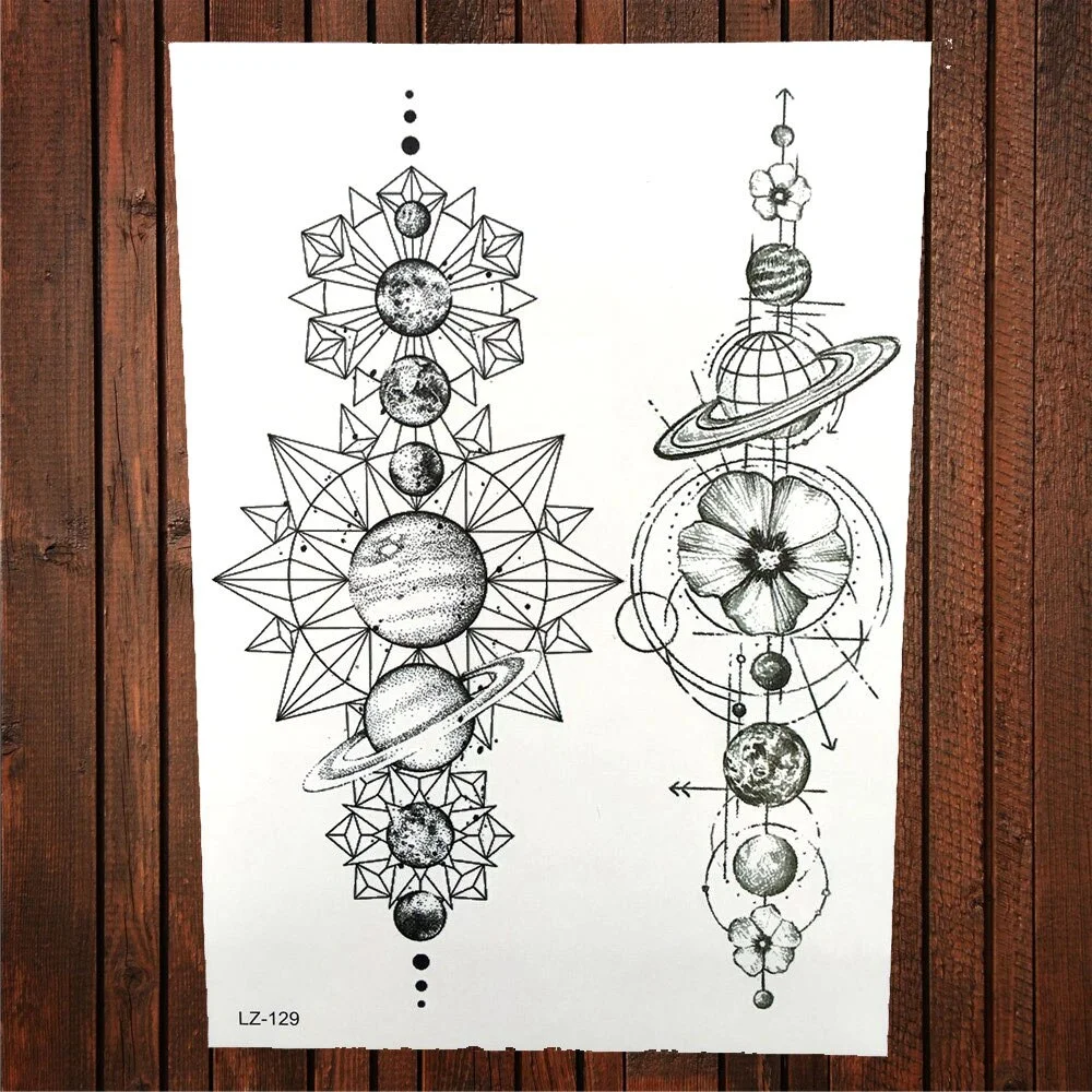 Sdrawing Red Rose Flower Temporary Tattoo Stickers Women Body Art Tattoo Arm Sleeve 21x15CM Large Fake Flash Waterproof Tatoo Henna