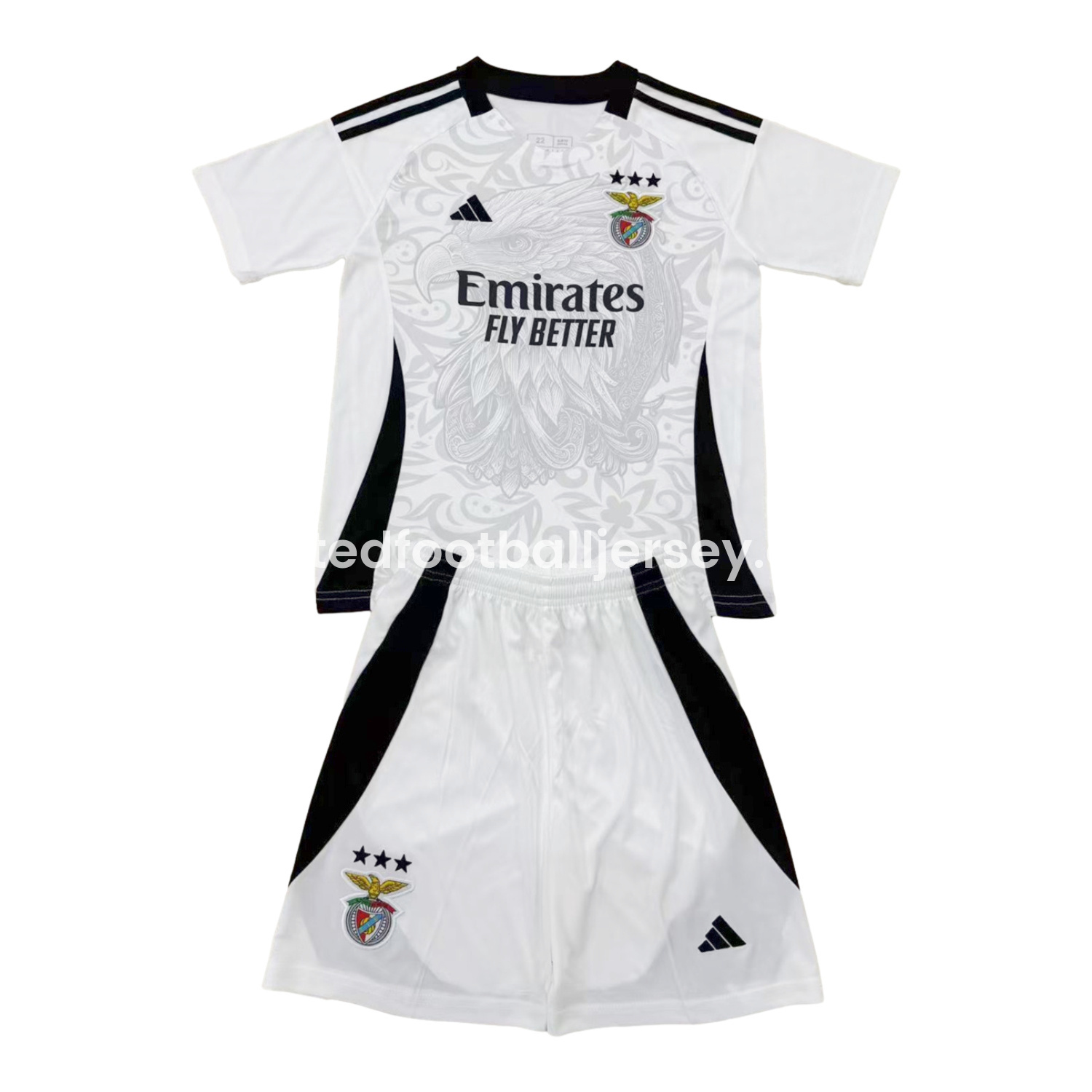 Benfica 24-25 White Special Edition Men's Adult Jersey Set - Fans Version