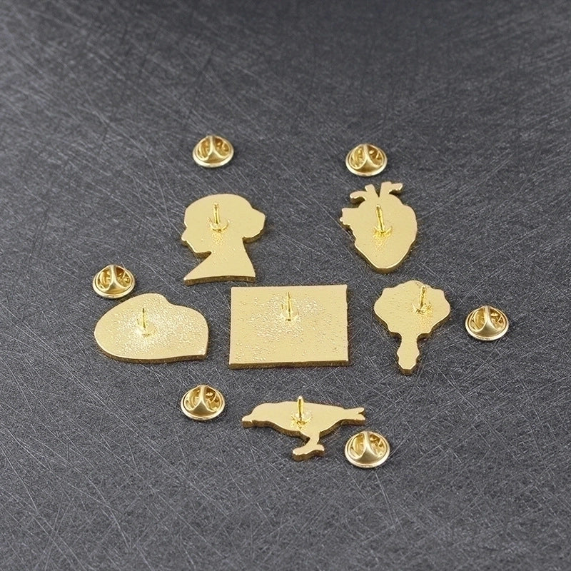 Minimalist Pin Letter Alloy Stoving Varnish Unisex Brooches