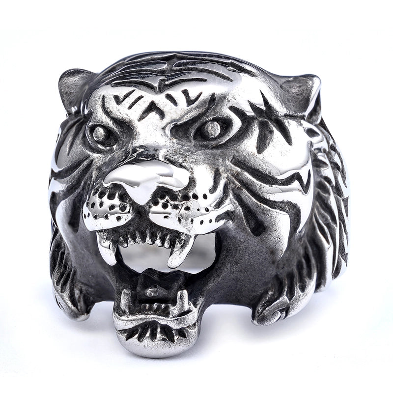 Hip-Hop Streetwear Lion 304 Stainless Steel Rings In Bulk