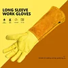 1 Pair Long Thorn Proof Rose Pruning Gloves Leather Garden Gloves for Women Men
