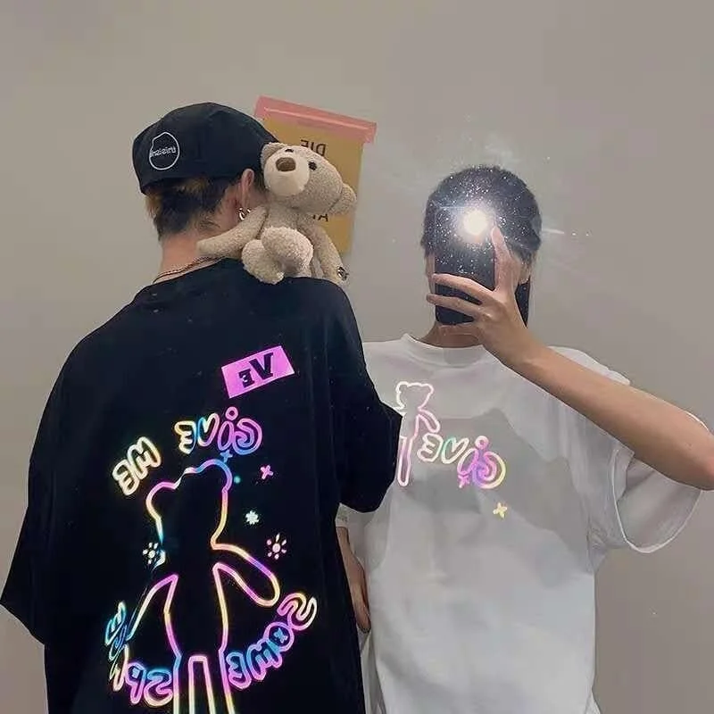 Cute Reflective Bear Couple T-Shirt SP14979