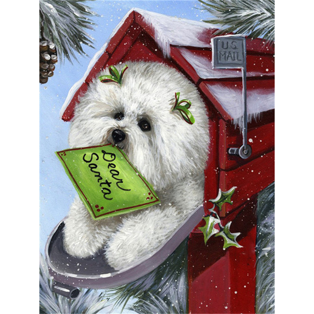

Christmas Puppy - Round Drill Diamond Painting - 30*40CM, 501 Original