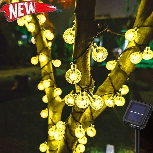 2022 New Crystal Ball Solar Light Outdoor IP65 Waterproof String Fairy Lamps Solar Garden Garlands Christmas Decoration - Shop Trendy Women's Fashion | TeeYours