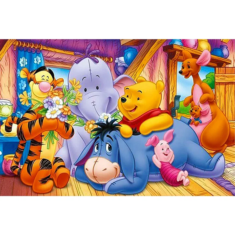 Winnie The Pooh And Friends Party 40*60CM (Canvas) Full Round Drill Diamond Painting gbfke