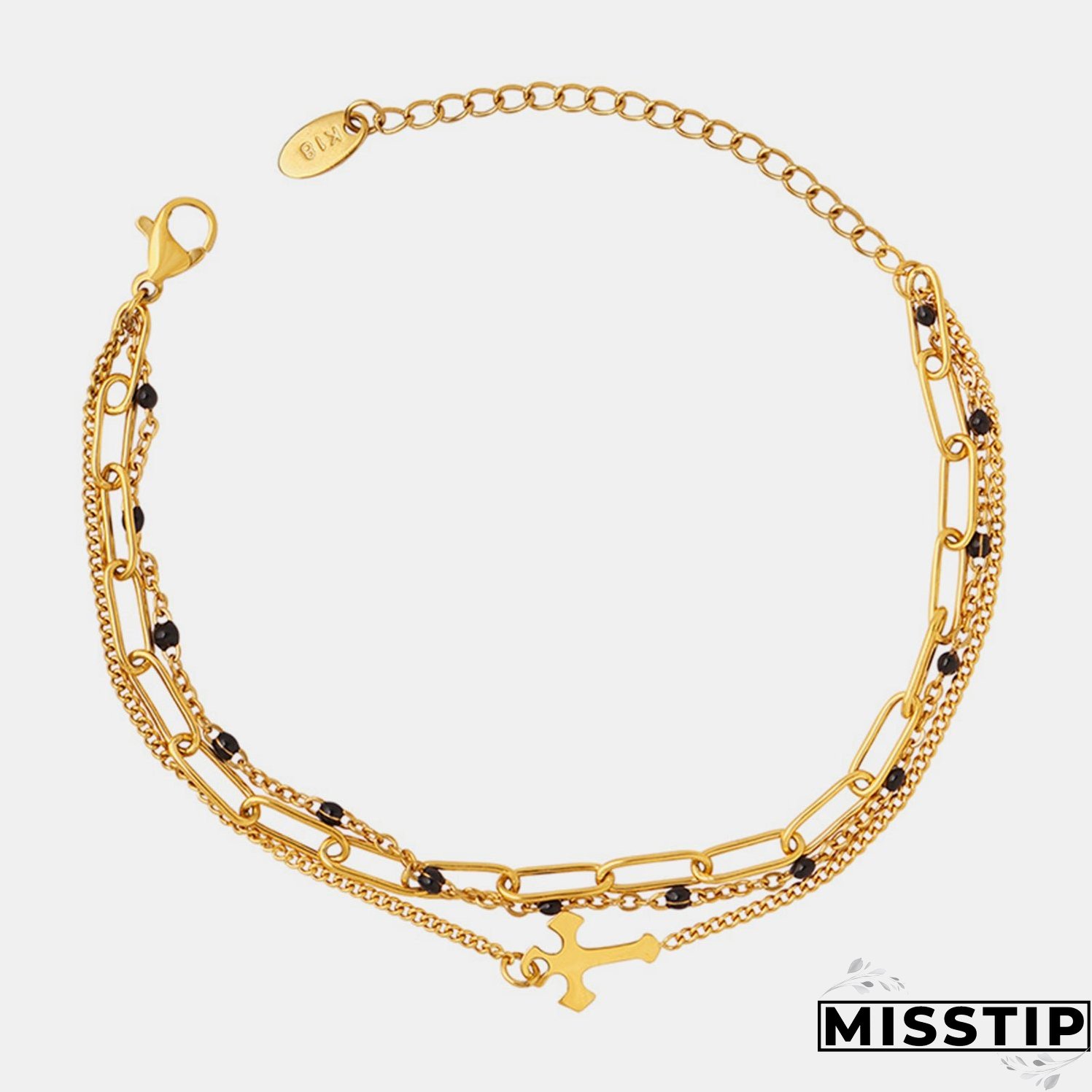 Titanium Steel Three-Layered Bracelet