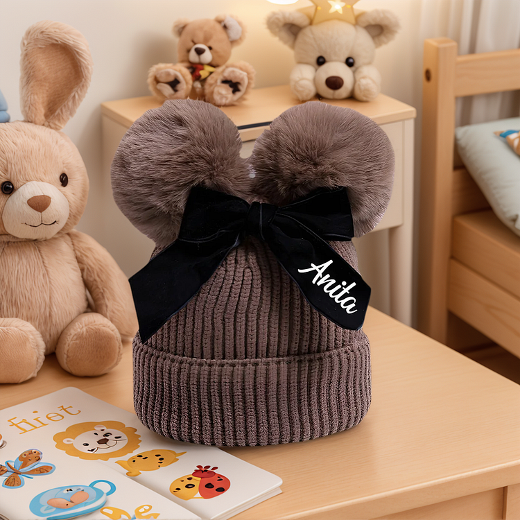 Baby Beanie Hat, Custom Beanie, Pom Pom Hat, Toddler Winter Hat, Infant Beanie Hats, Pink  Beanie