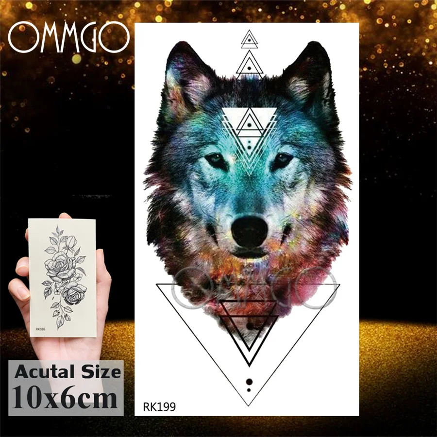 Sdrawing Doodle Tiger Flash Geometric Temporary Tattoos Sticker Diamond Fake Tatoos For Kids Boys Custom Tattoo Body Art