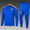 Joyfball 2024 Netherlands Half-Pull Training Suit Colorful Blue Football Shirt 1:1 Thai Quality