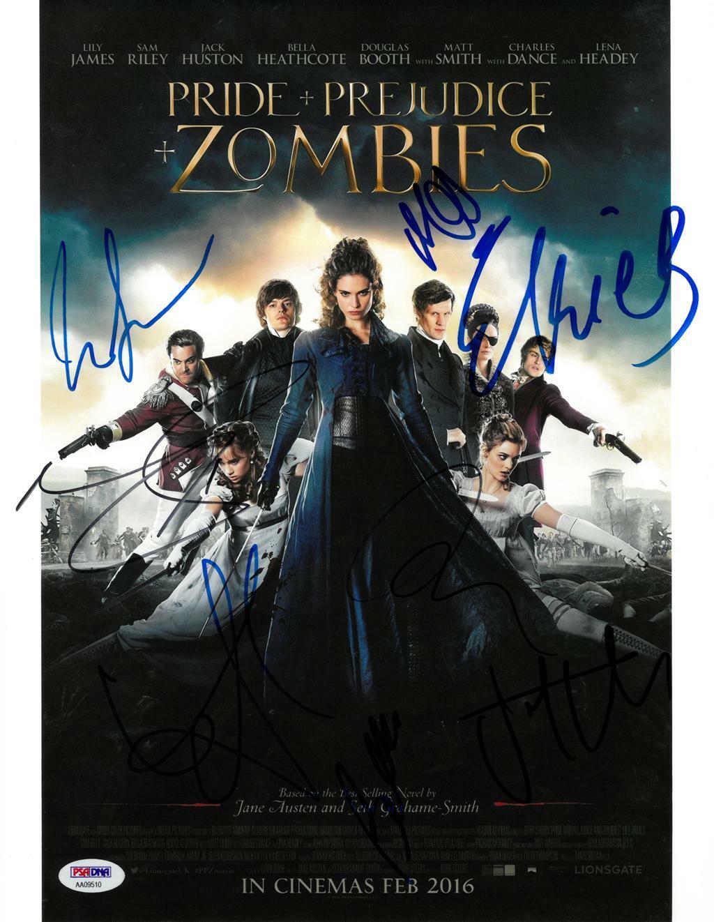 Pride+Prejudice+Zombies Cast Signed Auto 11x14 Photo Poster painting 8 Sigs PSA/DNA #AA09510