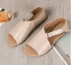 Gioiacombo™ 2022 moda donna estate scarpe sandali piatti in pelle sandali con cinturino con fibbia sandali a bocca di pesce