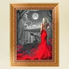 Diamond Painting -DIY Round Drill Red Dress