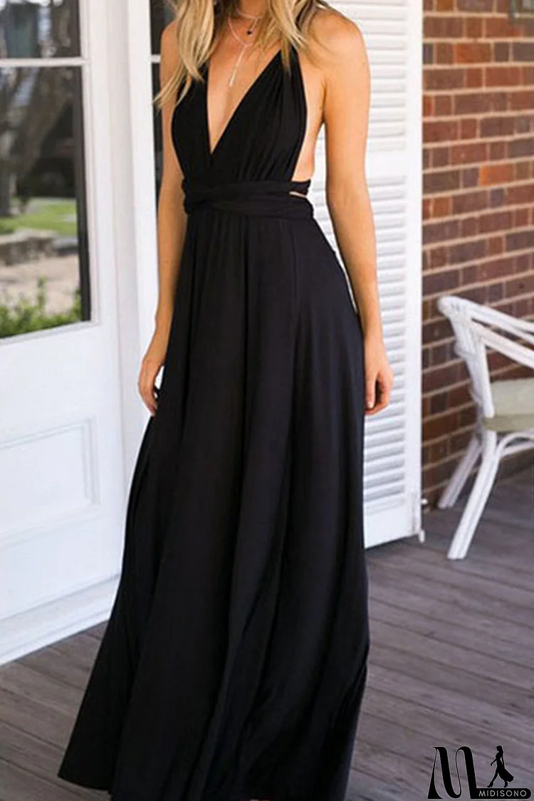 Multi-wear Strappy Backless Maxi Dress