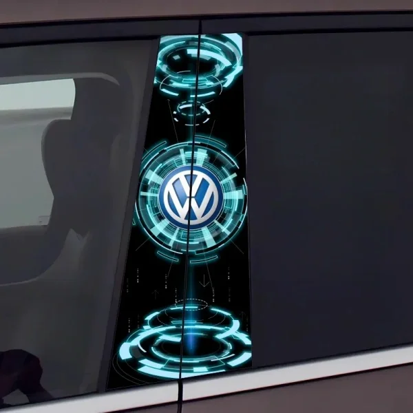 Car Center Column Car Logo Sticker Personality Creative B Column Protective Film