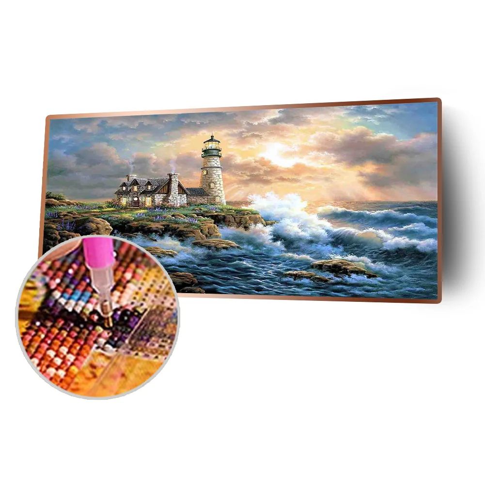 Diamond Painting - Full Round Drill - Coast Light(80*40cm)