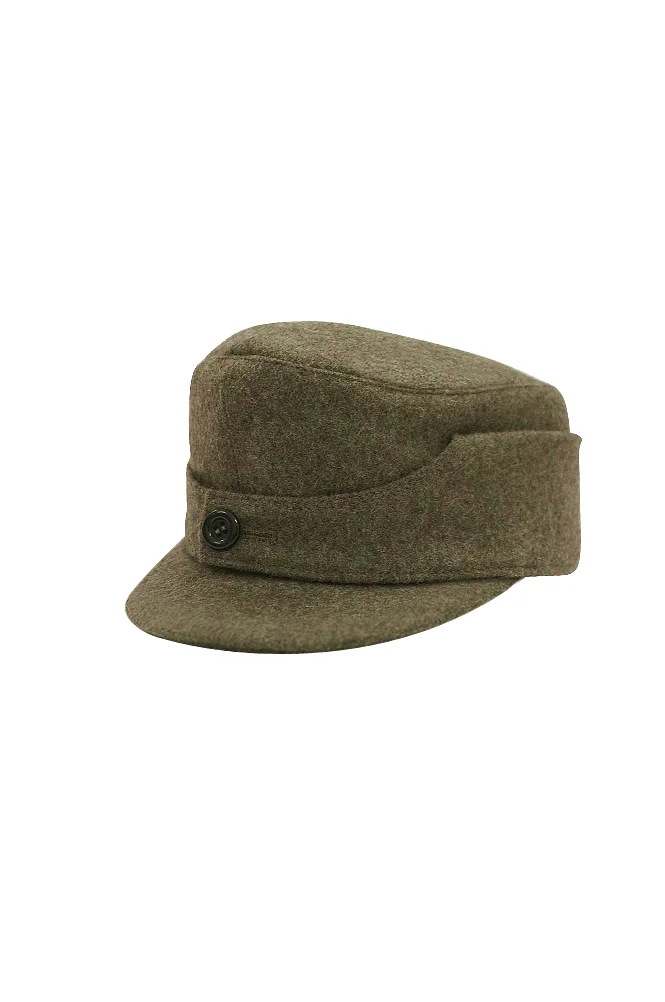   Gebirgsjager Single Button Bergmütze Brown Grey Wool Field Cap German-Uniform