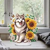 Diamond Painting Acrylic Sunflower Dog Diamond Painting Desktop Decors