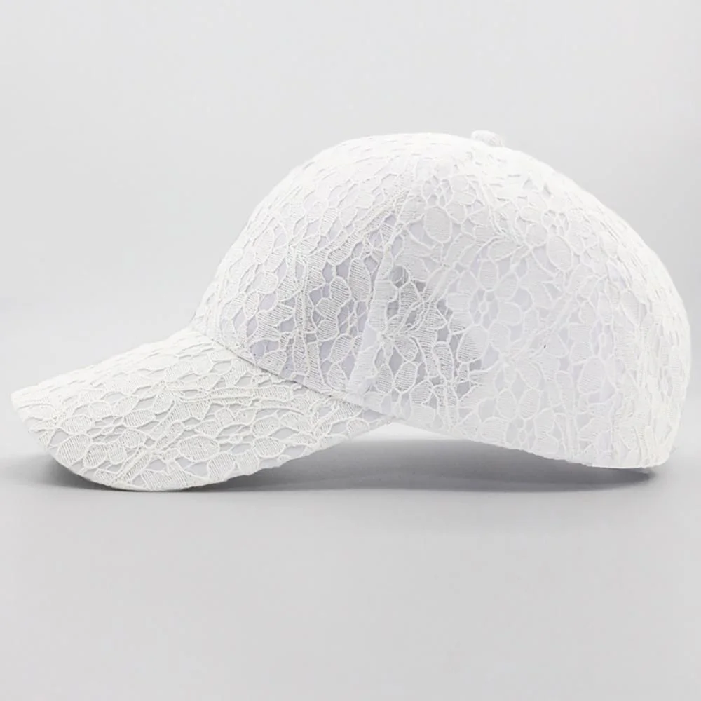 Adjustable Summer Hat With Cotton Lace Mesh