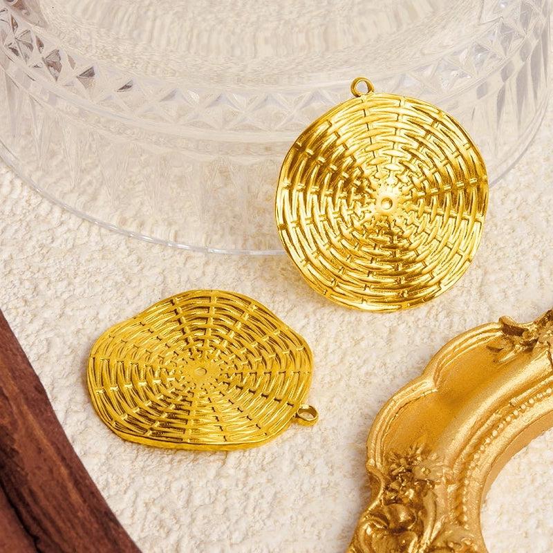 304 Stainless Steel 18K Gold Plated Geometric Pendant