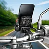 Cooling Motorcycle Phone Mount with USB/TYPE-C Charging Port Motorcycle Phone Holder 360 Rotation Cellphone Cradle Adjustable for 5.4-7.8 Inch Smartphone (Handlebar)