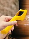 Ceramic File Pottery Tool with Cleaning Brush Clay Tool Hand Rasp Shaver Tool
