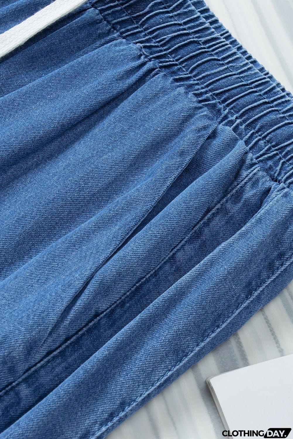 Wide Leg Drawstring Waist Loose Pants