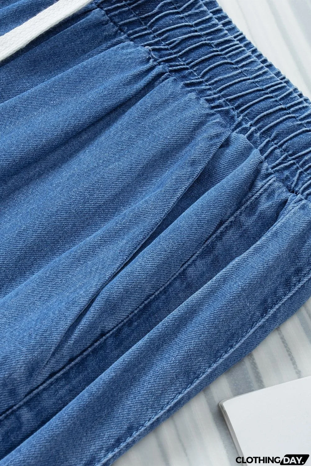 Wide Leg Drawstring Waist Loose Pants