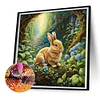 Diamond Painting-DIY Full Round Drill Bunny in the Forest