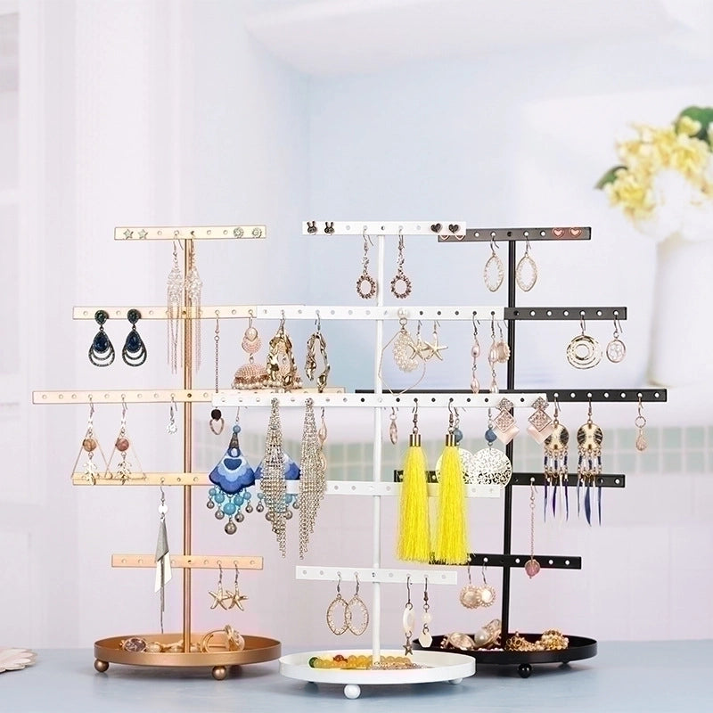 Minimalist Solid Color Metal Jewelry Rack