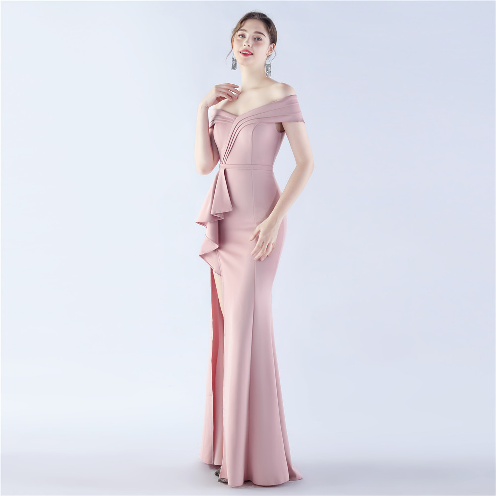 Classic Satin Off Shoulder Long Evening Dress - Elegant & Timeless - Ootddress Classic Satin Off Shoulder Long Evening Dress - Elegant & Timeless - Ootddress