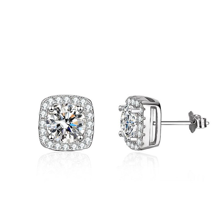 Moissanite Sparkle Ear Studs