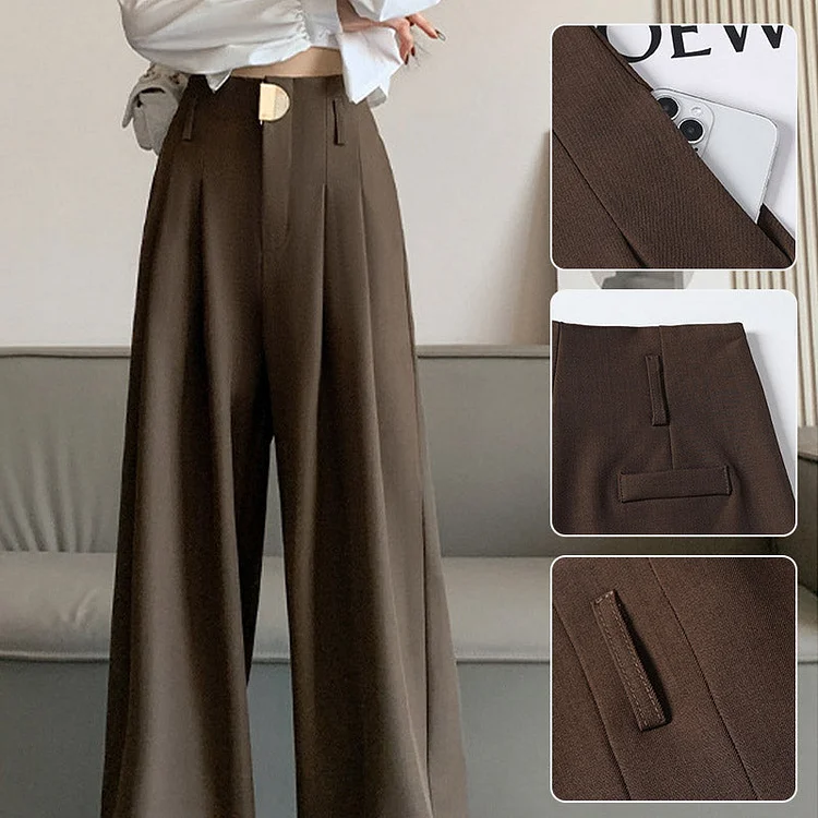 High-Waisted Wide-Leg Trousers