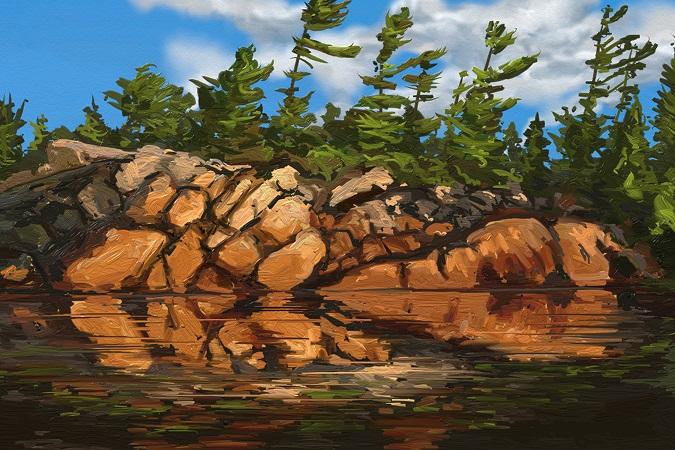 

Rocky Shore – Paint By Numbers - 40*50CM, 501 Original