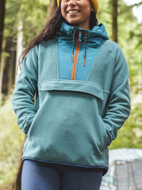 Outdoor adventure recycled cotton women's hoodie