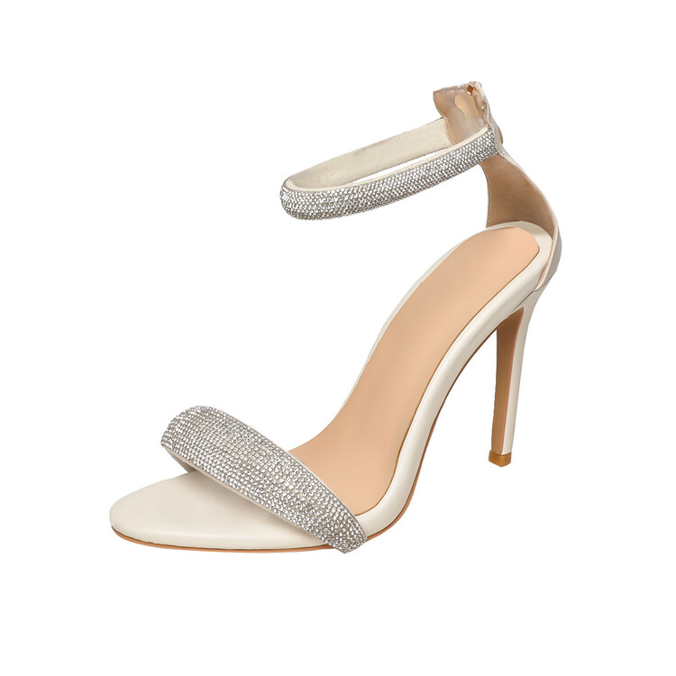 GOOSHOE Women Are Rhinestones Slim High Heels Sandals Skirt Shoes