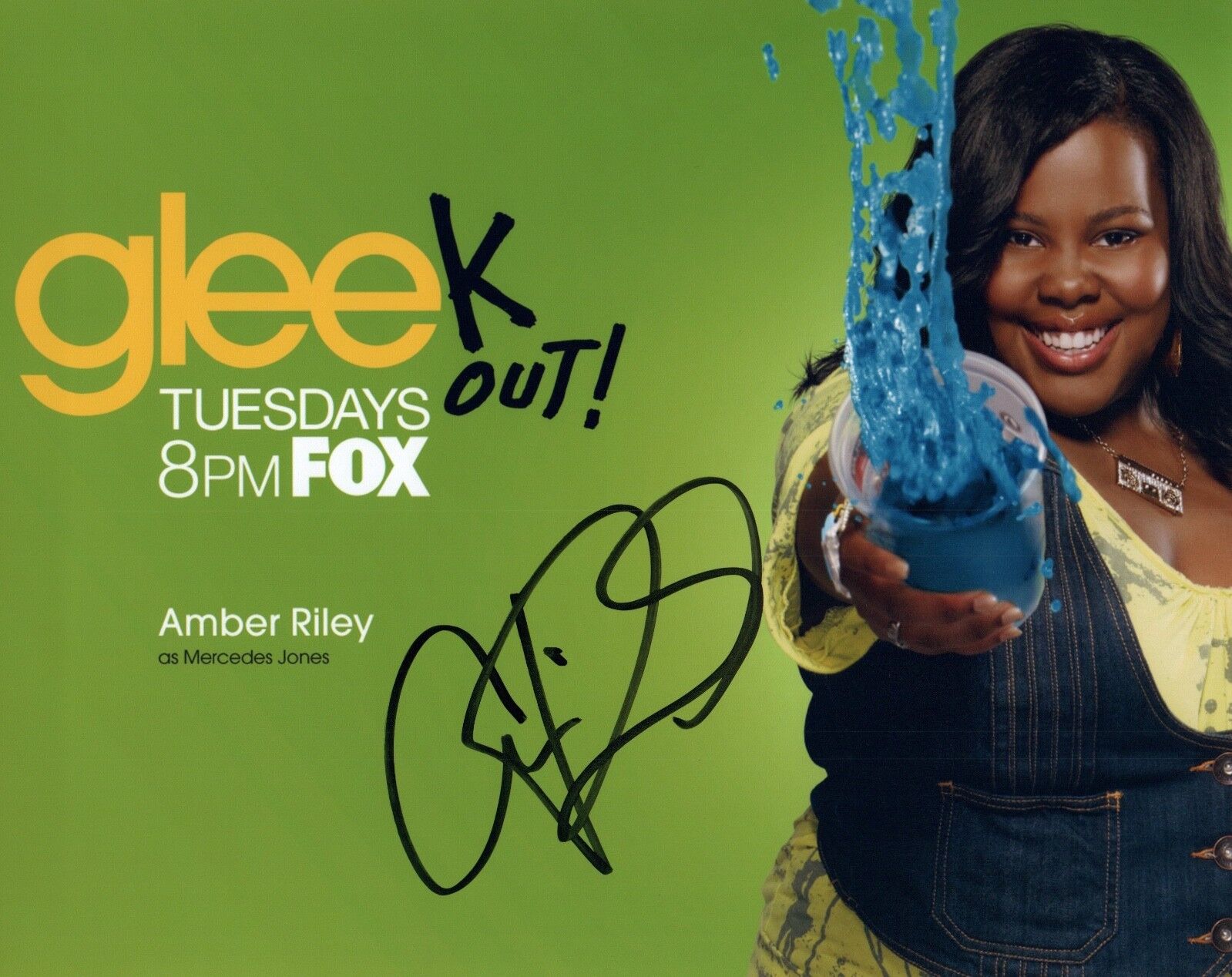 Amber Riley Signed Autographed 8x10 Photo Poster painting GLEE Actress COA