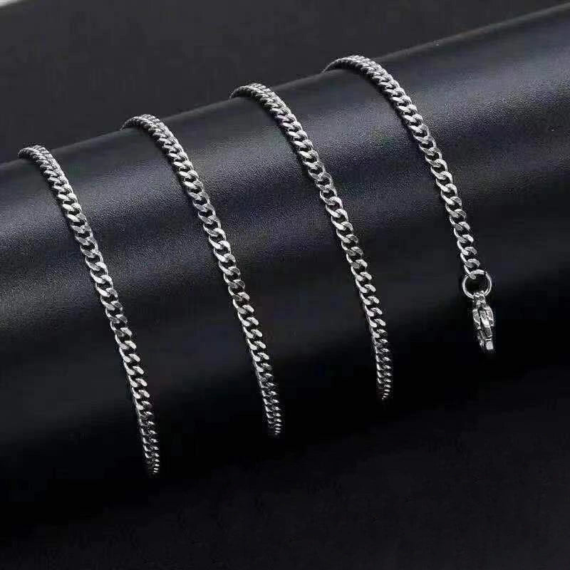 Fashion Solid Color Stainless Steel Plating Unisex Necklace