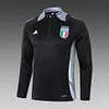 Joyfball 2024/2025 Italy Half-Pull Training Suit Black Soccer Shirt
