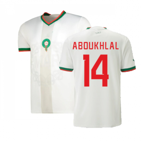 Marokko Zakaria Aboukhlal 14 Away Trikot WM 2022