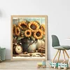 Sunflower Alarm Clock-11CT Stamped Cross Stitch 40*52cm/15.75*20.47in