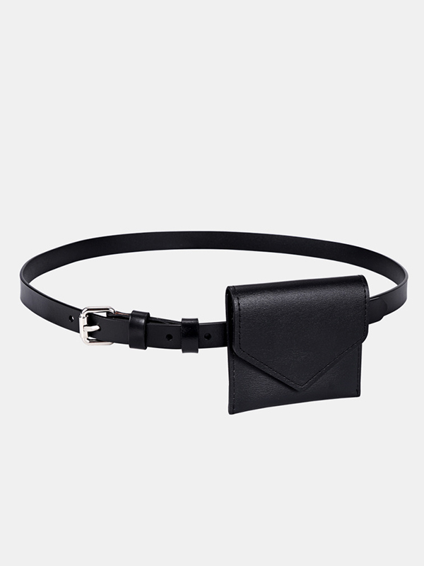 Split-Joint Geometric Belt Buckle Fanny Packs Bags Accessories Bags BLACK-One_size