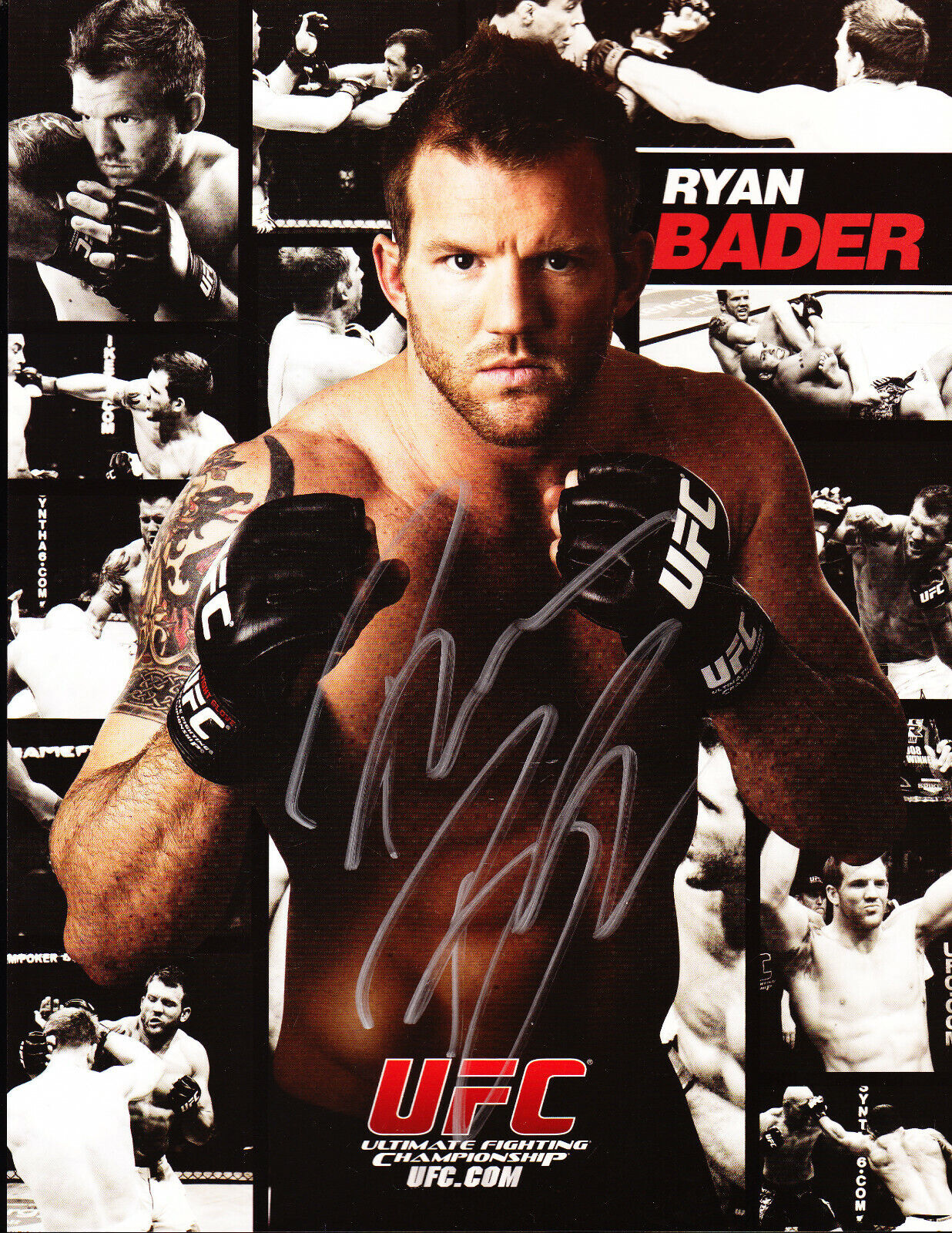 RYAN BADER SIGNED AUTOGRAPH 8X11 Photo Poster painting COA UFC PROMO MMA